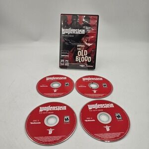 Wolfenstein The New Order and The Old‎ Blood PC Game Bethesda 4 Disc Set